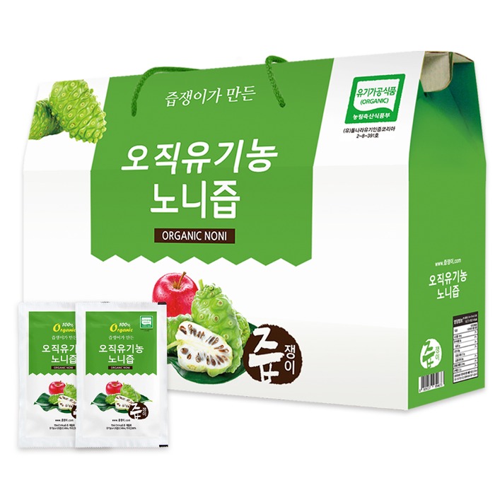 즙쟁이 오직 유기농 노니즙 1박스 30포