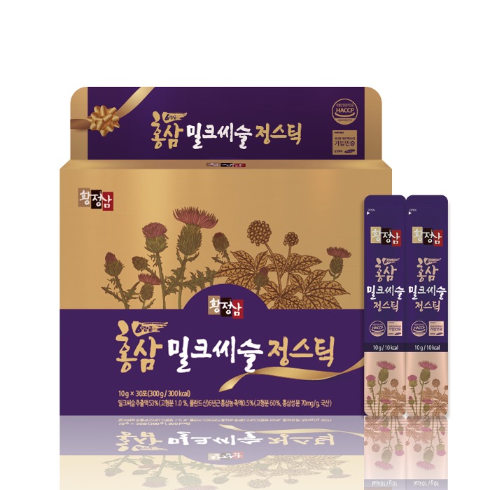 홍삼 밀크씨슬스틱 1박스 30포 +쇼핑백증정